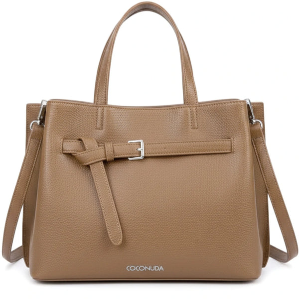 Borsa bauletto firmata biker COCONUDA a tracolla elegante casual simil pelle martellata cinturino