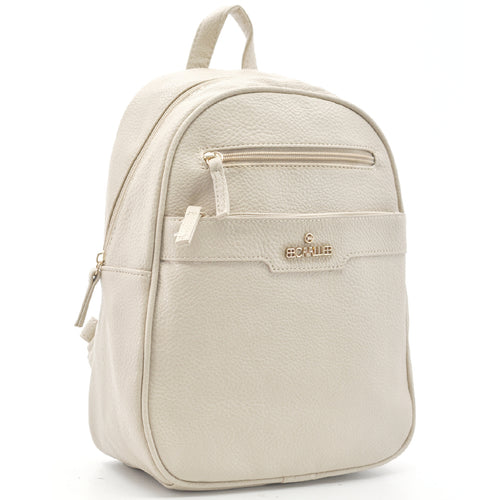 Zaino in eco Pelle B. cavalli  - Elegante e Resistente, Donna , Zaino Casual con Tasca Frontale con Zip e Tasche Laterali, Perfetto per Uso Quotidiano e Lavoro