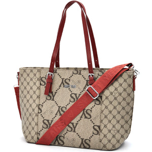 Borsa donna firmata Sweet Years in simil pelle grande tote shopping con tracolla e spalla