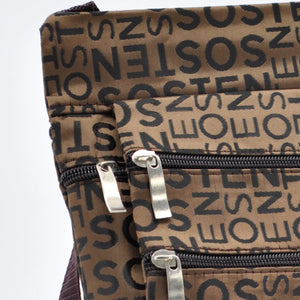 Borsello Uomo firmato Gyoiamea logato Resistente multi tasche sportivo multitasche tessuto tecnico nylon