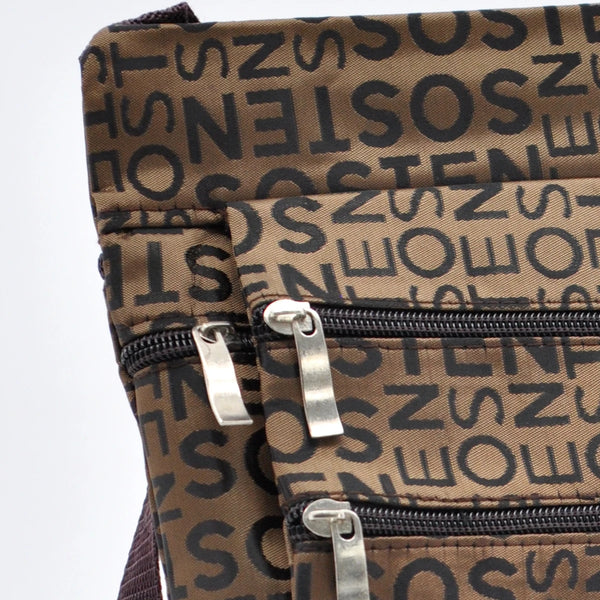 Borsello Uomo firmato Gyoiamea logato Resistente multi tasche sportivo multitasche tessuto tecnico nylon