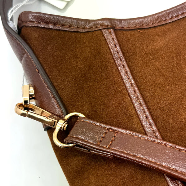 Borsa sacco hobo COCONUDA donna spalla a tracolla simil pelle scamosciata camoscio