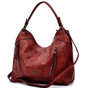 Borsa a sacco firmato da Nazareno Gabrielli Colletion donna spalla a tracolla simil pelle zip frontali