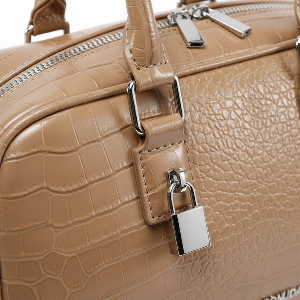 Borsa piccola firmata COCONUDA Colletion borsetta donna tracolla simil pelle squamata coccodrillo pitonata