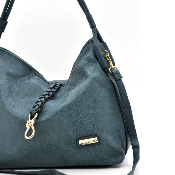 CHARRO - Borsa morbida a sacco hobo capiente unica tinta nuovo monomanico