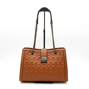 Antonio Basile - Borsa shopping a spalla tracolla trapuntata simil pelle rigida elegante casual