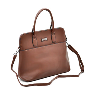 CHARRO - Borsa shopping a spalla grande tracolla casual simil pelle venata ufficio