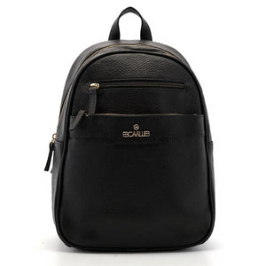 Zaino in eco Pelle B. cavalli  - Elegante e Resistente, Donna , Zaino Casual con Tasca Frontale con Zip e Tasche Laterali, Perfetto per Uso Quotidiano e Lavoro