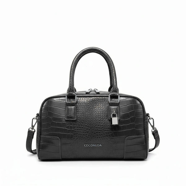 Borsa piccola firmata COCONUDA Colletion borsetta donna tracolla simil pelle squamata coccodrillo pitonata