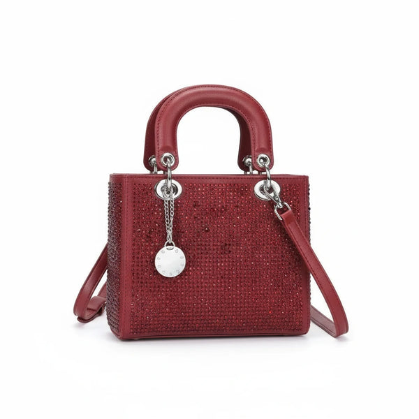La Valencia - Borsa firmata Gyoiamea con strass glitter zirconata