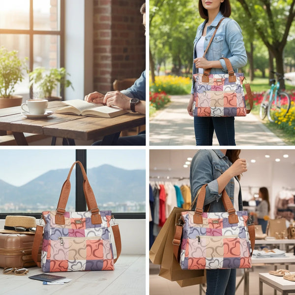 Borsa firmata Baci&Abbracci vintage shopping fantasia logo