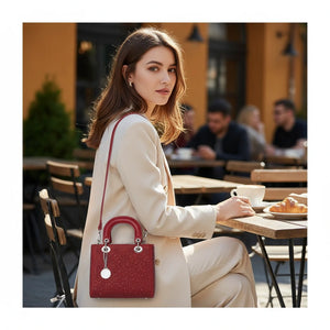 La Valencia - Borsa firmata Gyoiamea con strass glitter zirconata
