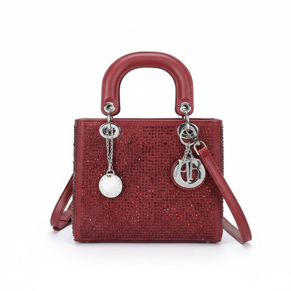 La Valencia - Borsa firmata Gyoiamea con strass glitter zirconata