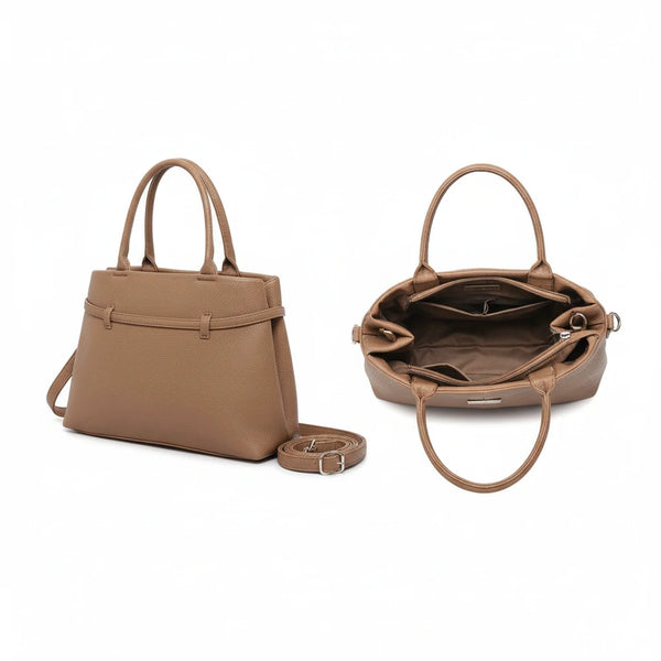 La Paciusa - Borsa firmata Gyoiamea a spalla bauletto tracolla casual simil pelle cinghia cintura