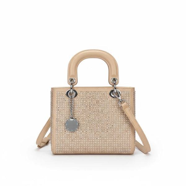 La Valencia - Borsa firmata Gyoiamea con strass glitter zirconata