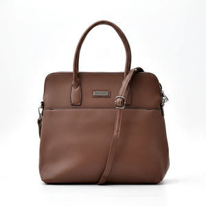 CHARRO - Borsa shopping a spalla grande tracolla casual simil pelle venata ufficio