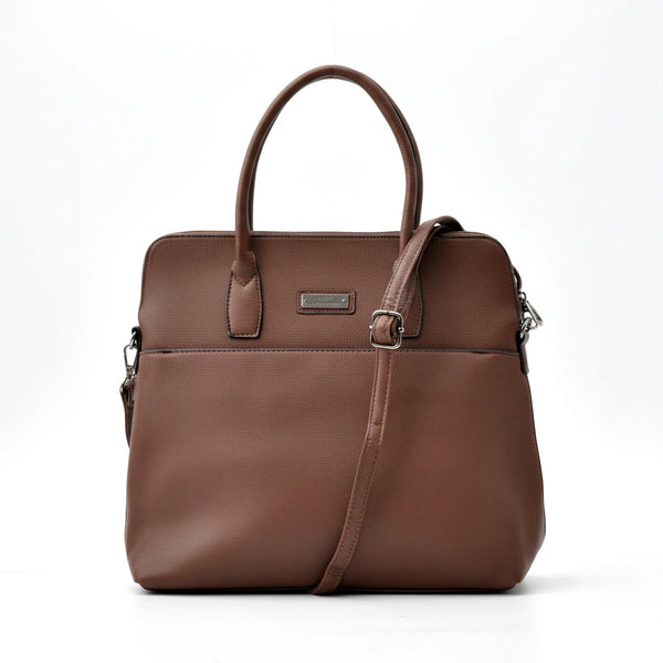 CHARRO - Borsa shopping a spalla grande tracolla casual simil pelle venata ufficio