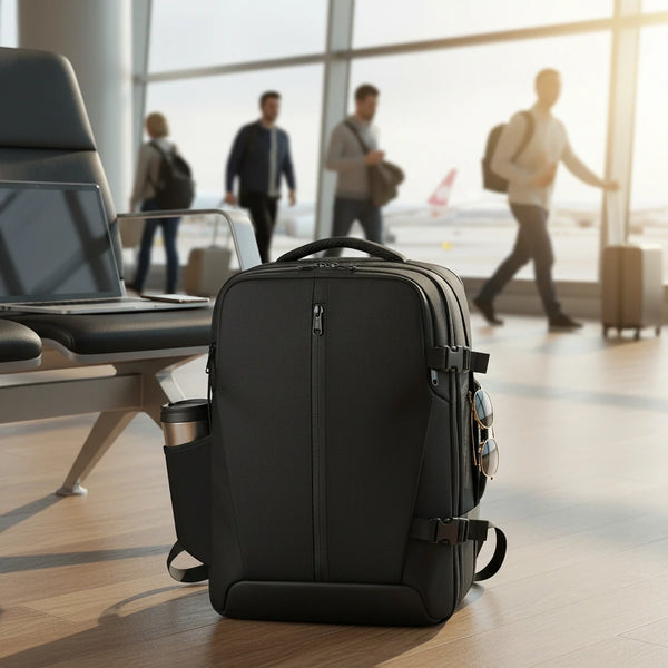 Asterio - Zaino AirPack Pro Antifurto tasca sotto vuoto Impermeabile USB Capiente Viaggio cabina aereo