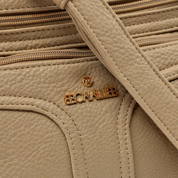 Borsa firmata B.Cavalli 2025 multi tasche donna logo zip tracolla unica tinta nuova