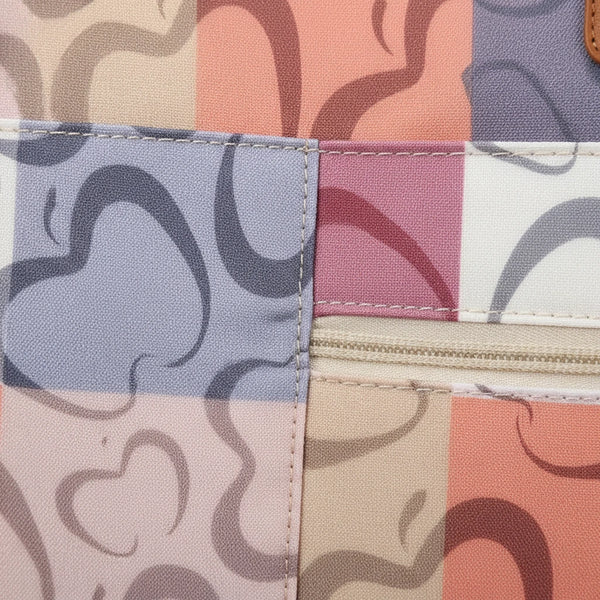 Zaino 2in1 trasformabile donna firmato Baci&Abbracci multitasche fantasia logo impermeabile zip zainetto