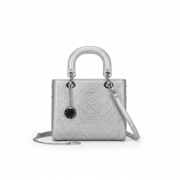 La Valencia - Borsa firmata Gyoiamea con strass glitter zirconata