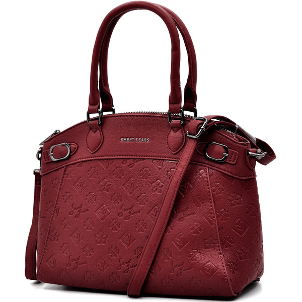 Borsa bauletto donna SWEET YEARS in simil pelle pregiata tasche con cerniera fantasia logata