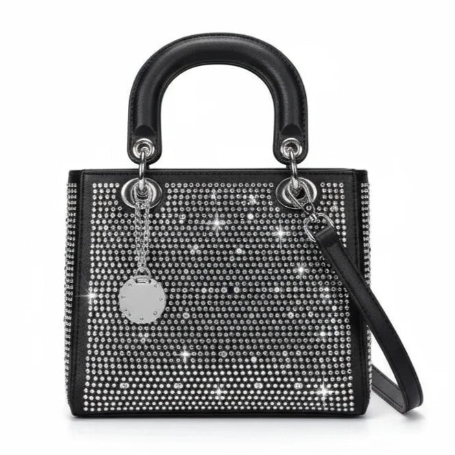 La Valencia - Borsa firmata Gyoiamea con strass glitter zirconata