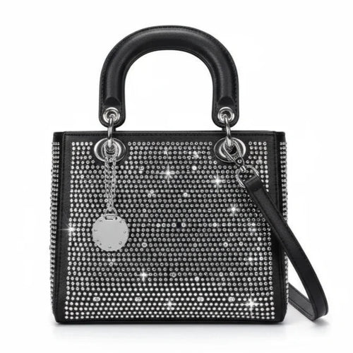 La Valencia - Borsa firmata Gyoiamea con strass glitter zirconata