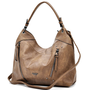 Borsa a sacco firmato da Nazareno Gabrielli Colletion donna spalla a tracolla simil pelle zip frontali