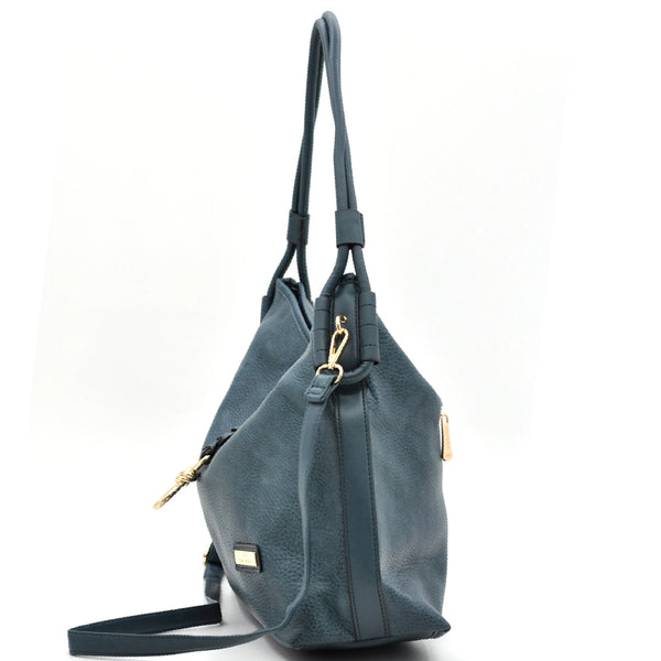 CHARRO - Borsa morbida a sacco hobo capiente unica tinta nuovo monomanico