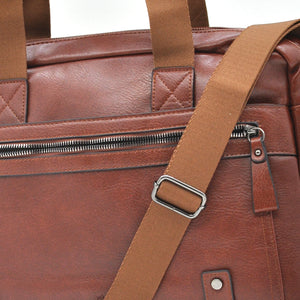 Borsa unisex firmato B. Cavalli Cartella Tracolla in simil pelle nuovo ufficio Marrone — Ventiquattrore Casual Business