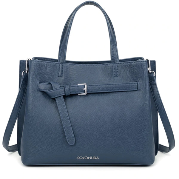 Borsa bauletto firmata biker COCONUDA a tracolla elegante casual simil pelle martellata cinturino