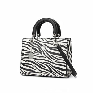 Zebrata bag - Borsa firmata GYOIAMEA tote borsetta rigida simil pelle fantasia animalier