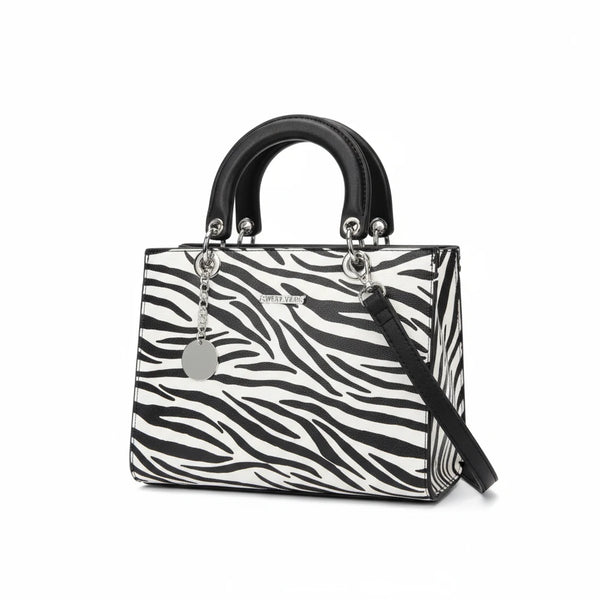 Zebrata bag - Borsa firmata GYOIAMEA tote borsetta rigida simil pelle fantasia animalier