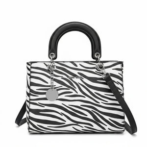 Zebrata bag - Borsa firmata GYOIAMEA tote borsetta rigida simil pelle fantasia animalier