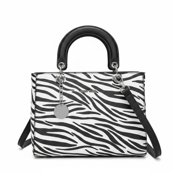 Zebrata bag - Borsa firmata GYOIAMEA tote borsetta rigida simil pelle fantasia animalier