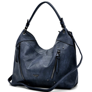 Borsa a sacco firmato da Nazareno Gabrielli Colletion donna spalla a tracolla simil pelle zip frontali