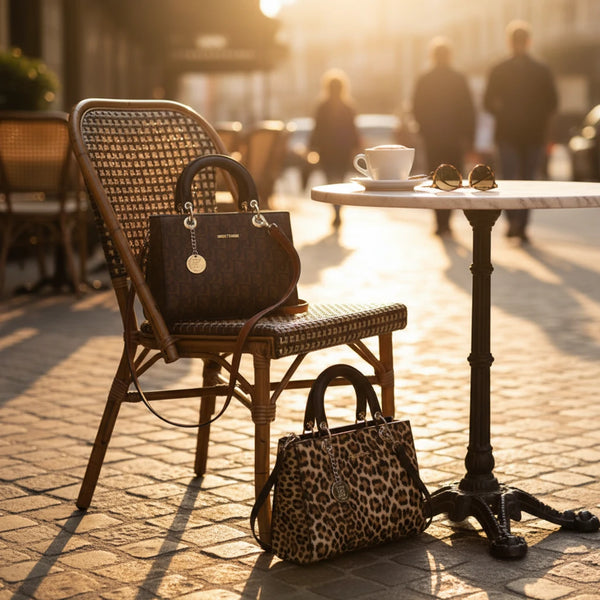 Zebrata bag - Borsa firmata GYOIAMEA tote borsetta rigida simil pelle fantasia animalier