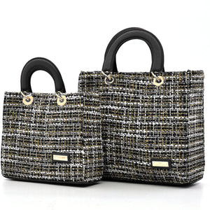 Borsa CHARRO in tessuto TWEED bouclé raffinato