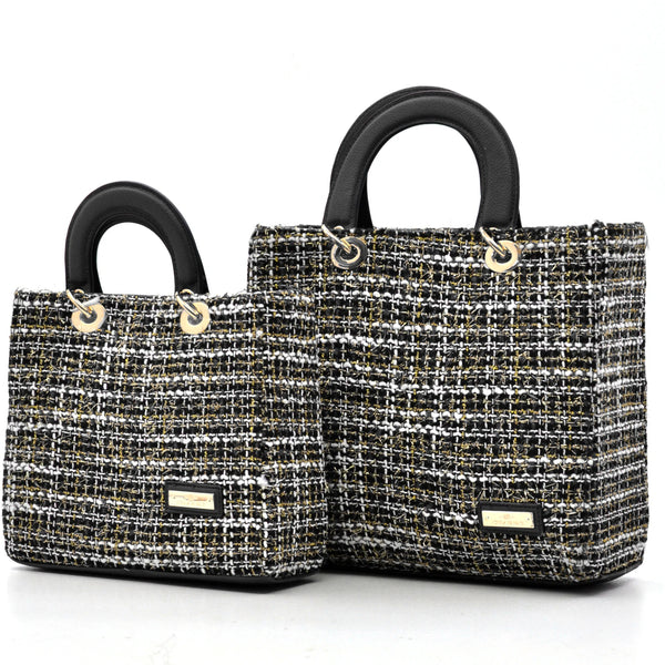 Borsa CHARRO in tessuto TWEED bouclé raffinato