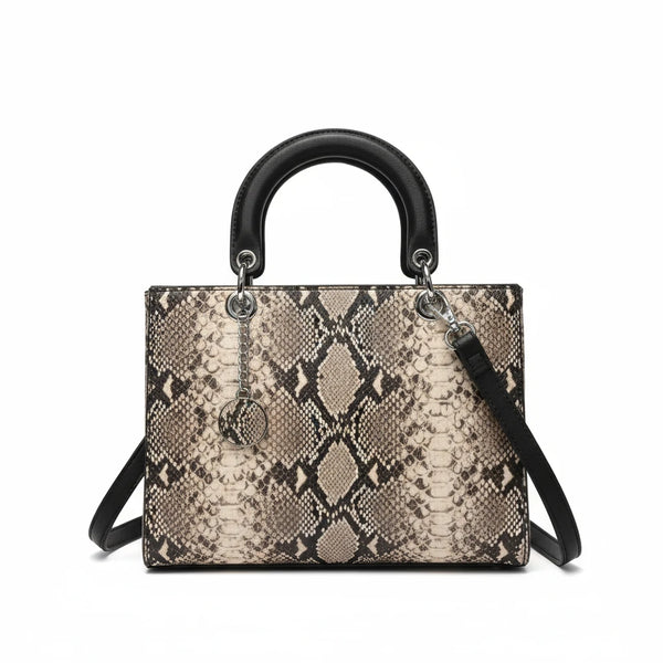 Zebrata bag - Borsa firmata GYOIAMEA tote borsetta rigida simil pelle fantasia animalier