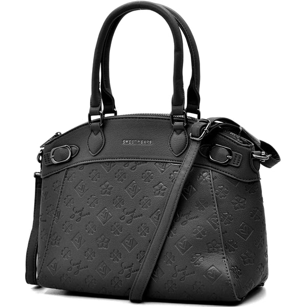 Borsa bauletto donna SWEET YEARS in simil pelle pregiata tasche con cerniera fantasia logata