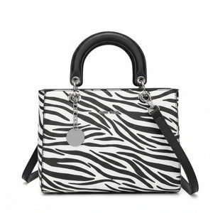 Zebrata bag - Borsa firmata GYOIAMEA tote borsetta rigida simil pelle fantasia animalier