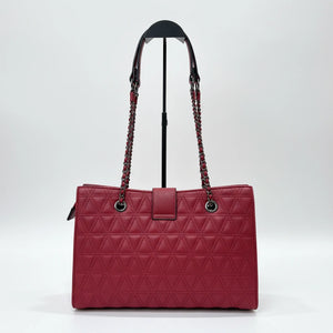 Antonio Basile - Borsa shopping a spalla tracolla trapuntata simil pelle rigida elegante casual