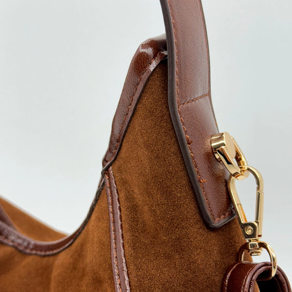 Borsa sacco hobo COCONUDA donna spalla a tracolla simil pelle scamosciata camoscio
