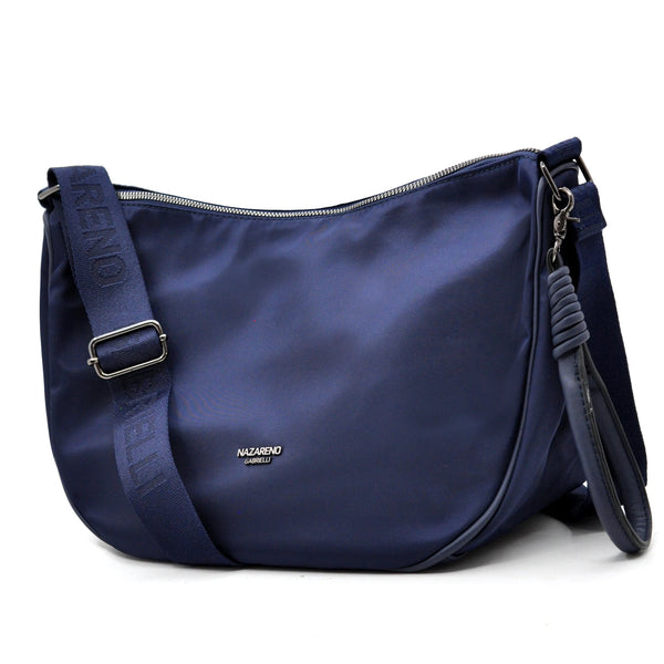 Borsa donna firmata NAZARENO GABRIELLI nuova sportiva passeggio mezzaluna nylon impermeabile tracolla