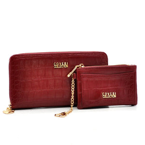 Set regalo Coveri Collection - portafoglio + portamonete / porta carte donna squame squamato