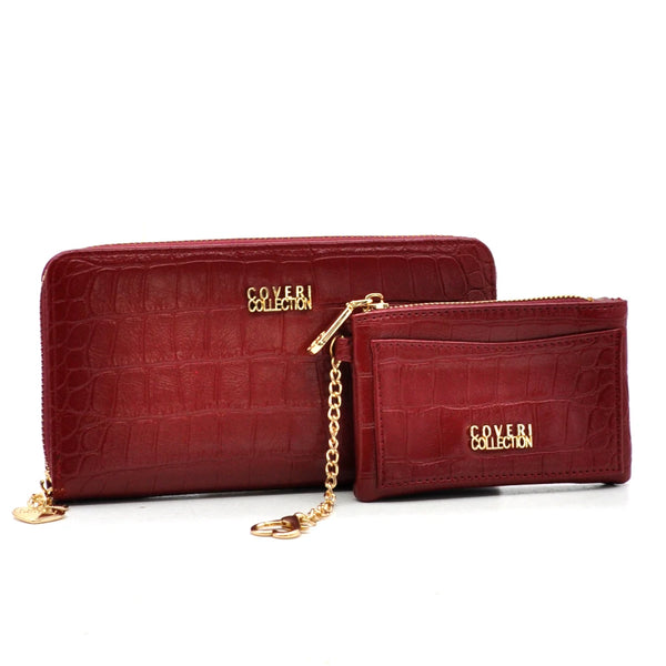 Set regalo Coveri Collection - portafoglio + portamonete / porta carte donna squame squamato