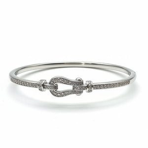 Bracciale Rigido a Manetta con Grillo e Zirconi – Argento Luxury