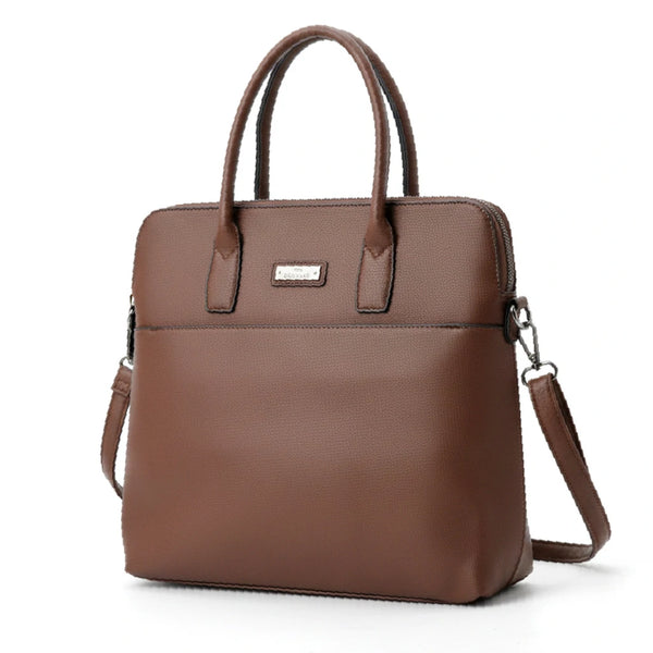 CHARRO - Borsa shopping a spalla grande tracolla casual simil pelle venata ufficio